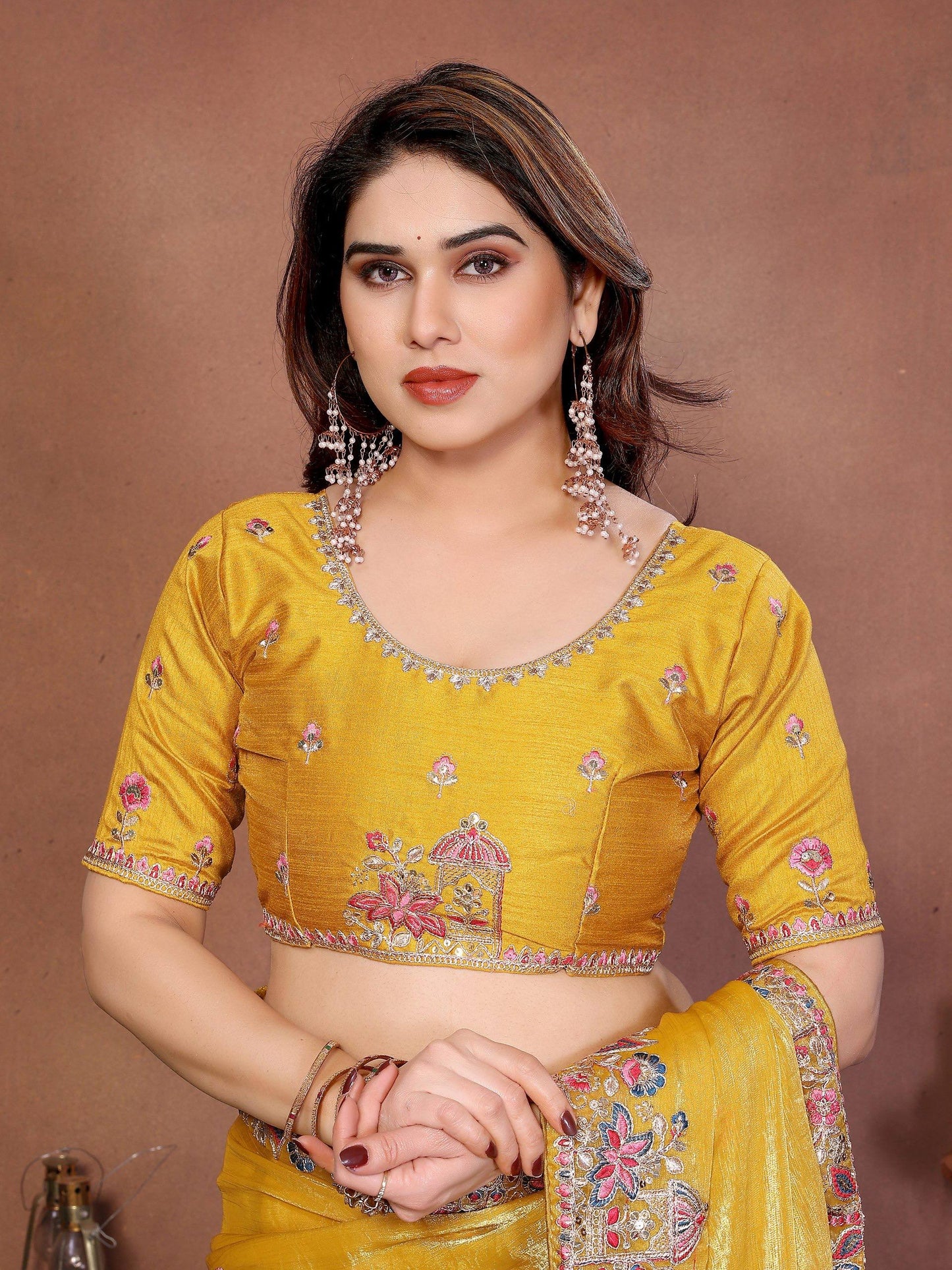 Party Wear Soft Fendy Chiffon Silk Saree