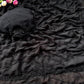 Pure Fox Georgette With Beautiful Original Black Beeds Work Saree