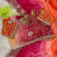 Very soft & elegant rich look fendy sartin pedding fabric saree