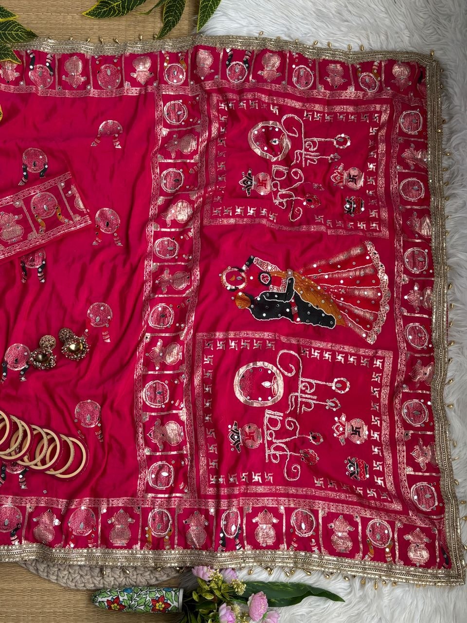 Very Pretty Nd Beautiful Women wearing this Red colour
