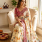 Soft Chinnon Silk with beautiful Print Saree