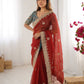 Sequance and Zari Embroidery Work Saree