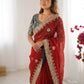 Sequance and Zari Embroidery Work Saree