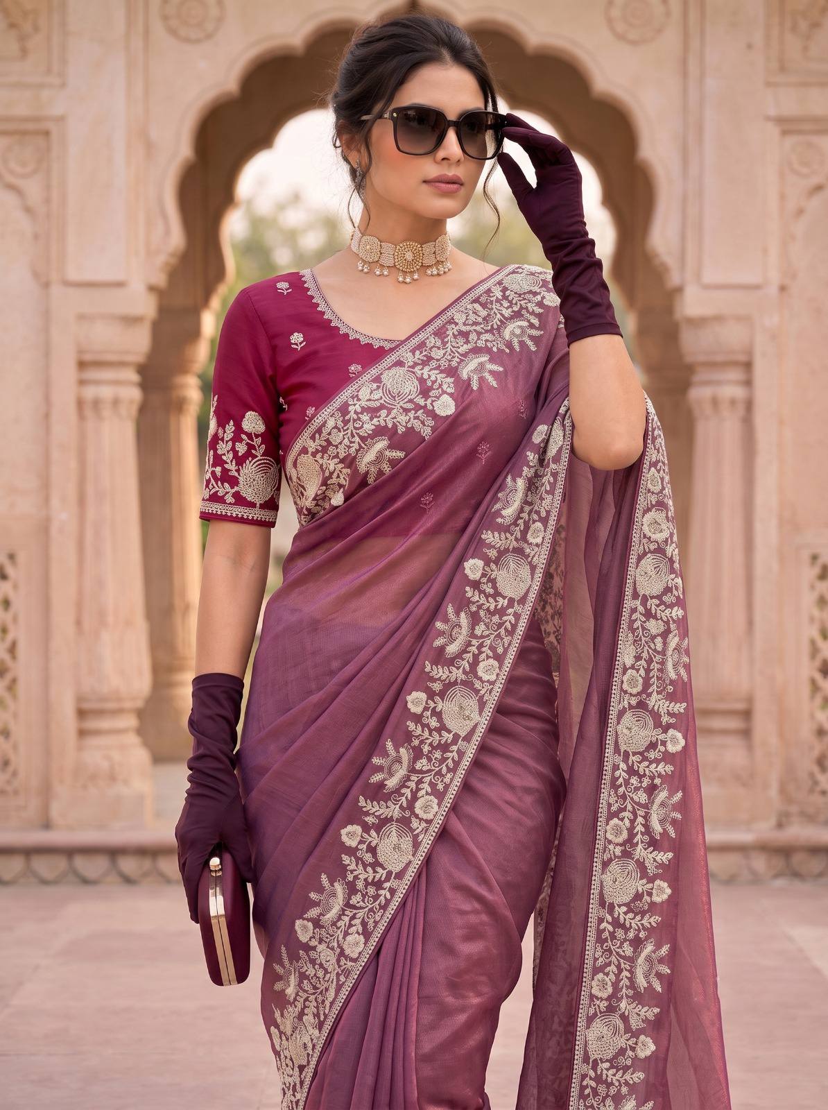 Wedding Special Party Wear Pure Gabana Silk saree