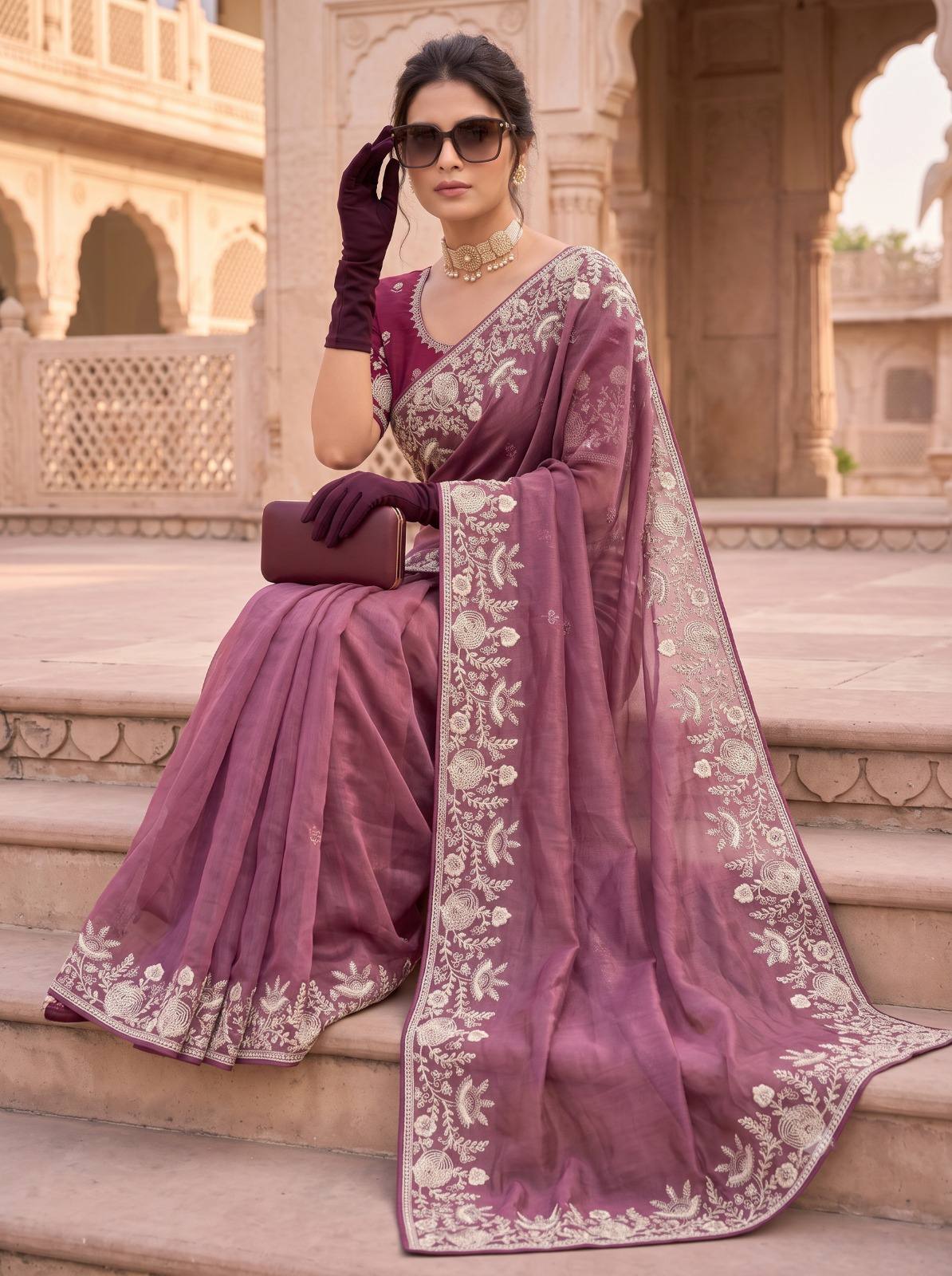Wedding Special Party Wear Pure Gabana Silk saree