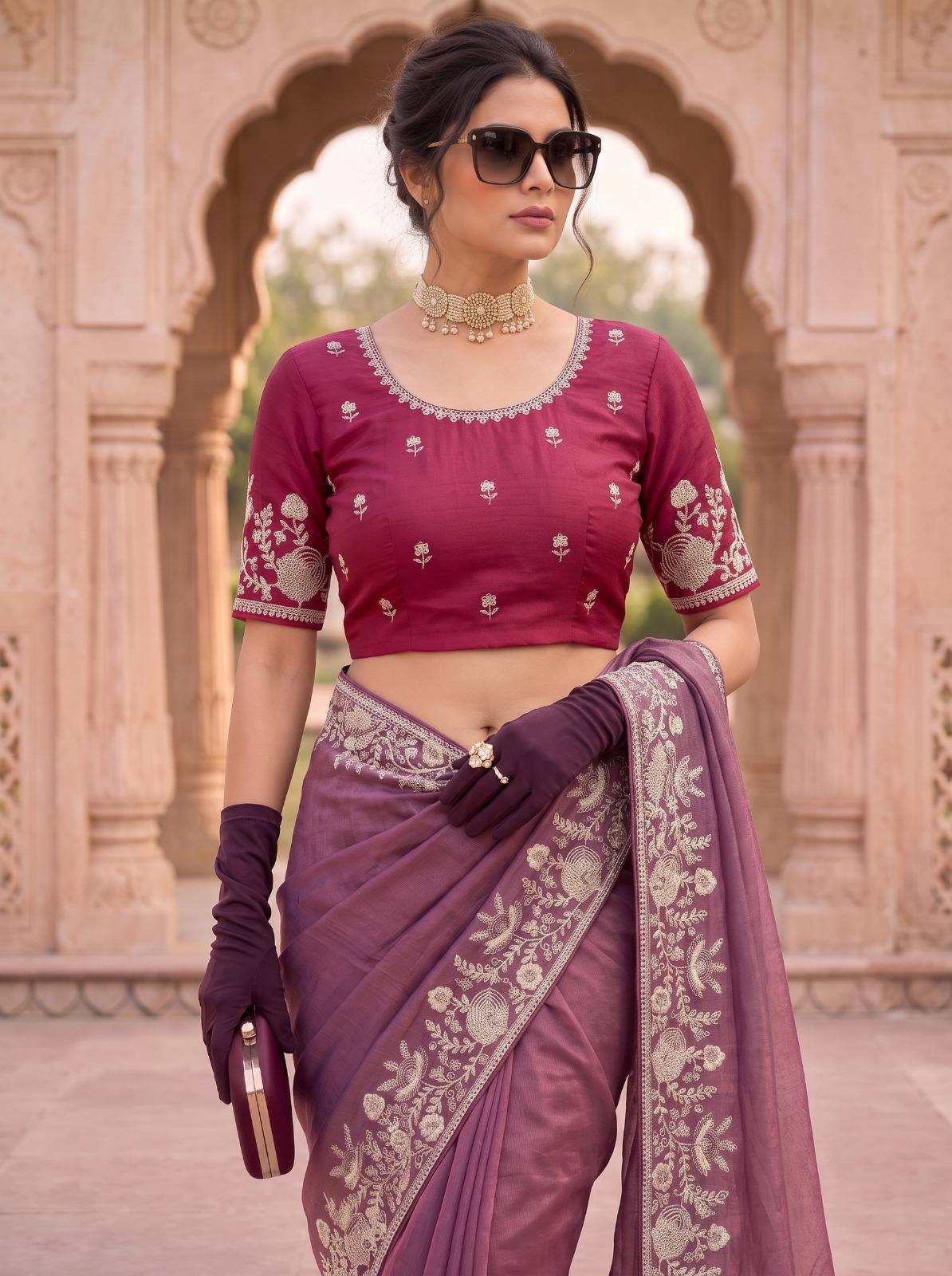 Wedding Special Party Wear Pure Gabana Silk saree