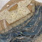 Soft space silk Satin Saree with heavy embroidery choli