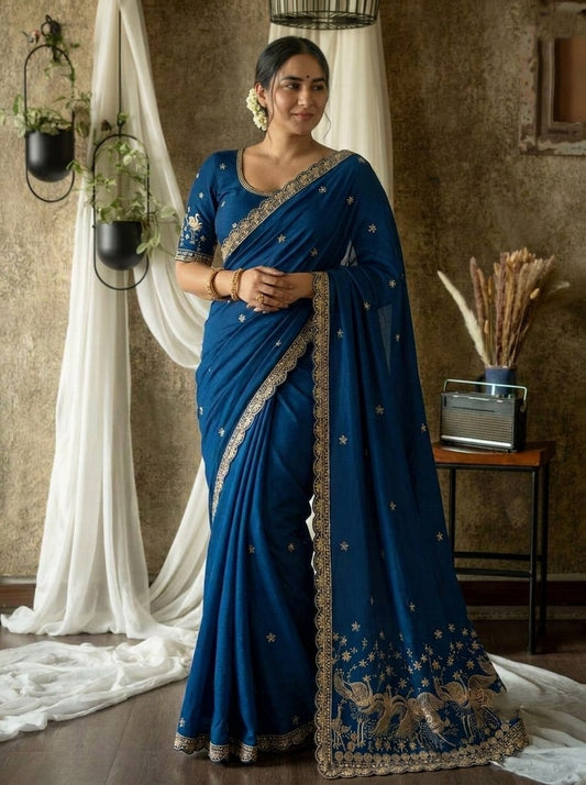 Party Wear Soft Rangoli Silk Saree