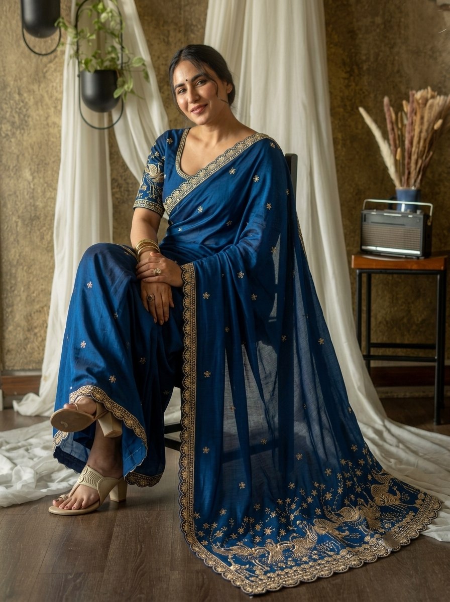 Party Wear Soft Rangoli Silk Saree