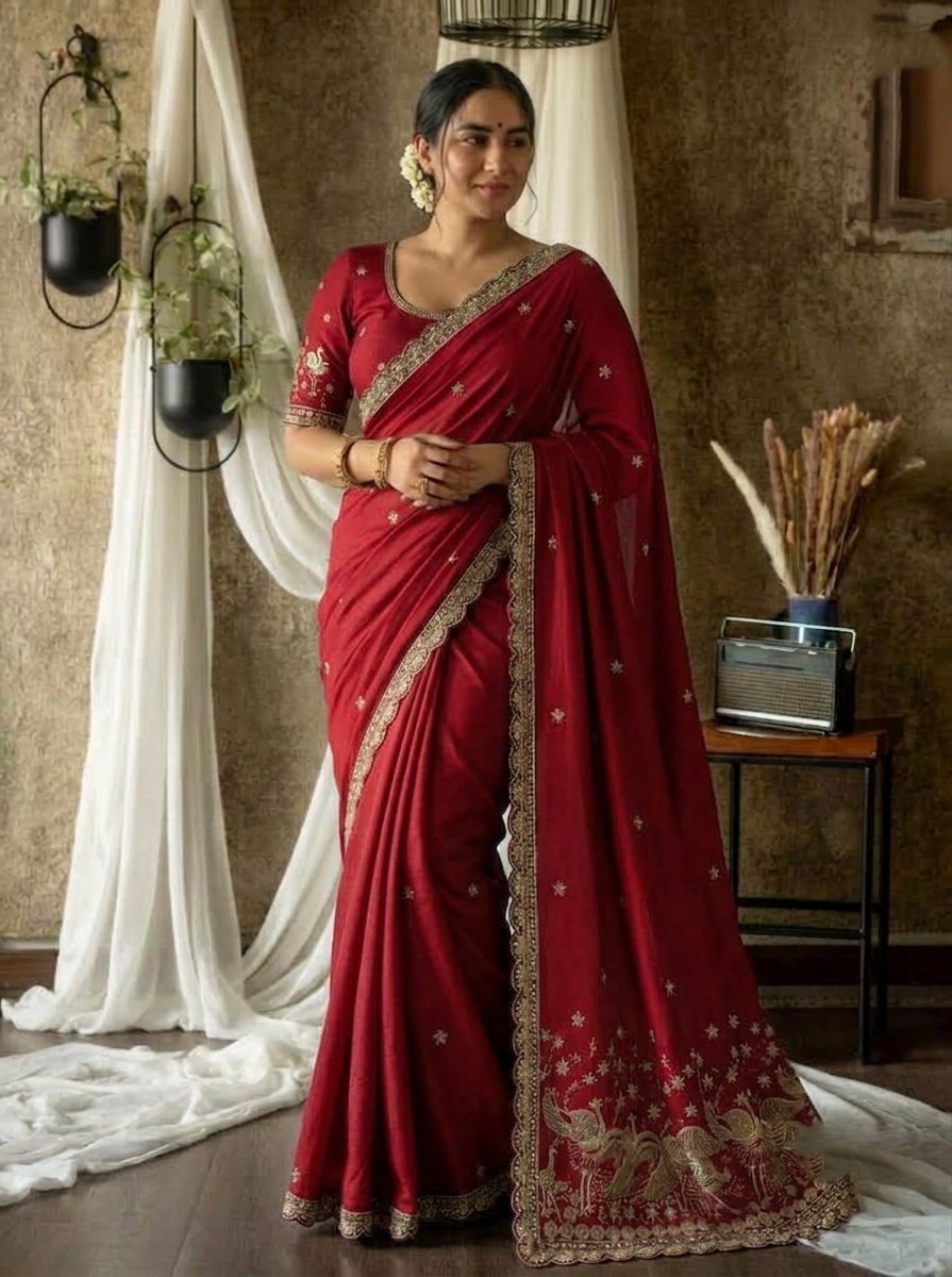 Party Wear Soft Rangoli Silk Saree
