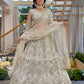 Butterfly Net Sequins and Codding Embroidery Work Lehenga