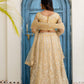 Sehen Sie umwerfend aus in diesem wunderschönen cremefarbenen Lehenga-Set