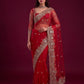 Net sequence Embroidery Work Saree