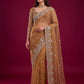 Net sequence Embroidery Work Saree