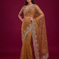 Net sequence Embroidery Work Saree