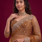 Net sequence Embroidery Work Saree