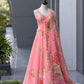 Pure Organza digital printed lehnga 8mtr flair lehnga