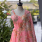 Pure Organza digital printed lehnga 8mtr flair lehnga