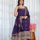 Vichitra Silk with Embroidery Zari Codding Sequins work And Dori Latkan