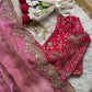 Soft Space Silk Saree With Heavy Embroidery Of Sequins Multi Thread