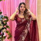 Designer Wedding Party Wear Soft Taby Silk Saree