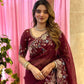Designer Wedding Party Wear Soft Taby Silk Saree