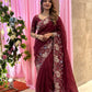 Designer Wedding Party Wear Soft Taby Silk Saree