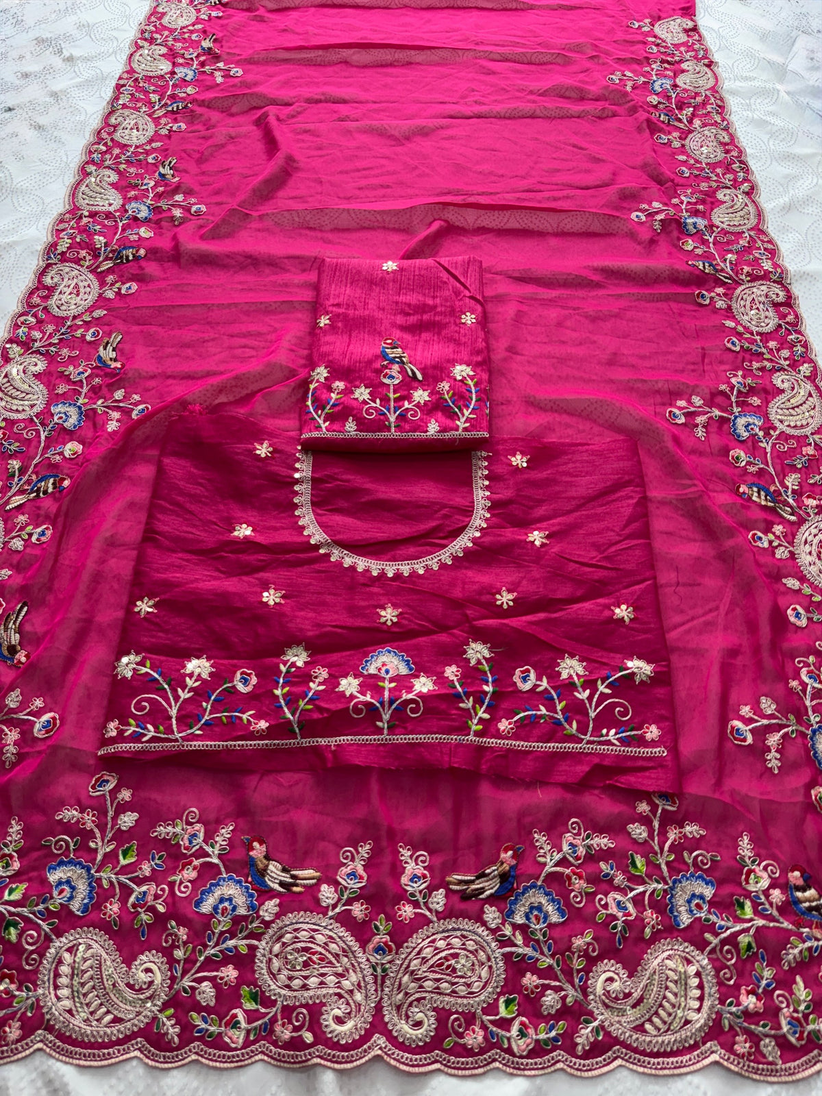 Designer Wedding Party Wear Soft Taby Silk Saree