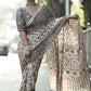 Heavy Japan Satin Beautiful Ajarakh print Saree