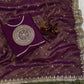 Soft NC Twill Sequance and cording Embroidery Work Saree
