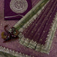 Soft NC Twill Sequance and cording Embroidery Work Saree