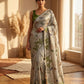 Soft Tebby silk with floral print saree