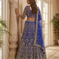 Butterfly Net Sequins and Codding Embroidery Work Lehenga