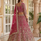 Butterfly Net Sequins and Codding Embroidery Work Lehenga