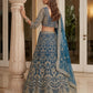 Butterfly Net Sequins and Codding Embroidery Work Lehenga