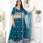 Faux Georgeet Sequins and Embroidery Work Choli