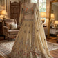 Sehen Sie umwerfend aus in diesem wunderschönen cremefarbenen Lehenga-Set