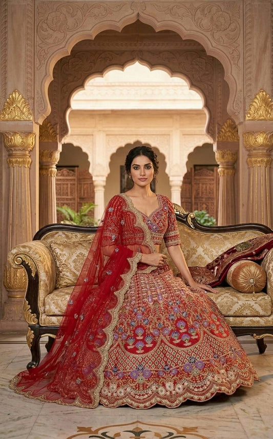 Launching 4 meter flared Coding Sequins Cut Work Lehenga