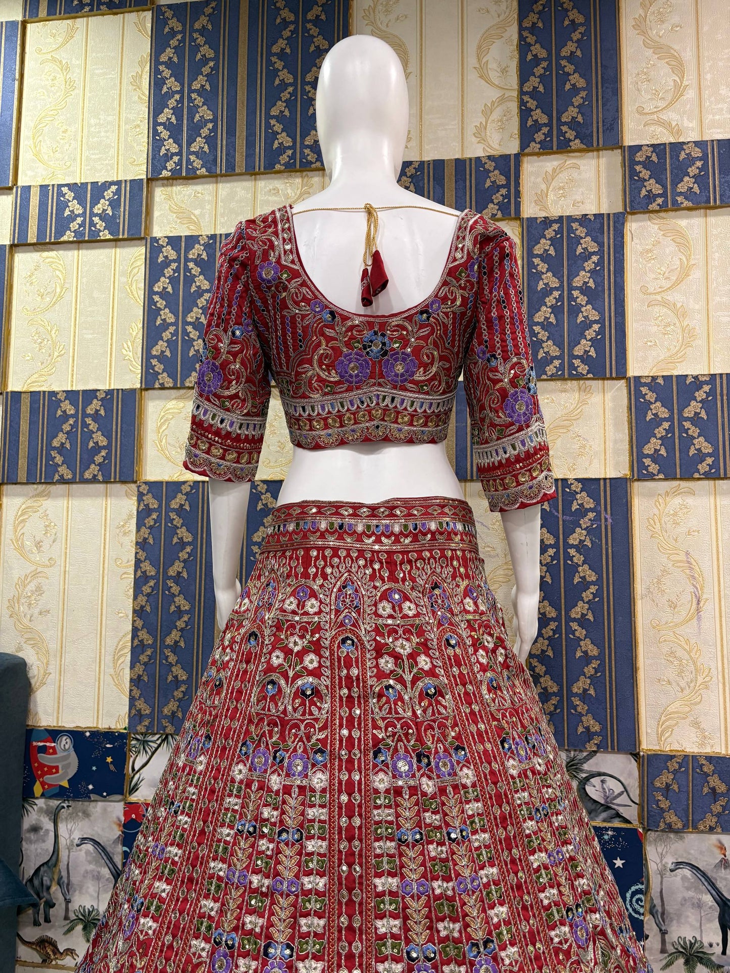 Launching 4 meter flared Coding Sequins Cut Work Lehenga