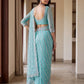 Net Intricately Bidds handwork embroidered saree