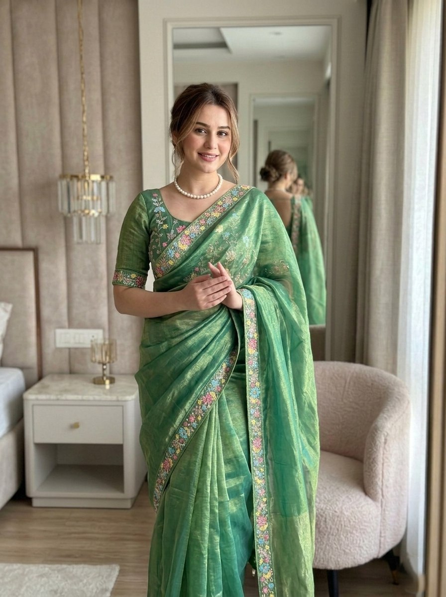 Party Wear Fendy Chiffon Saree