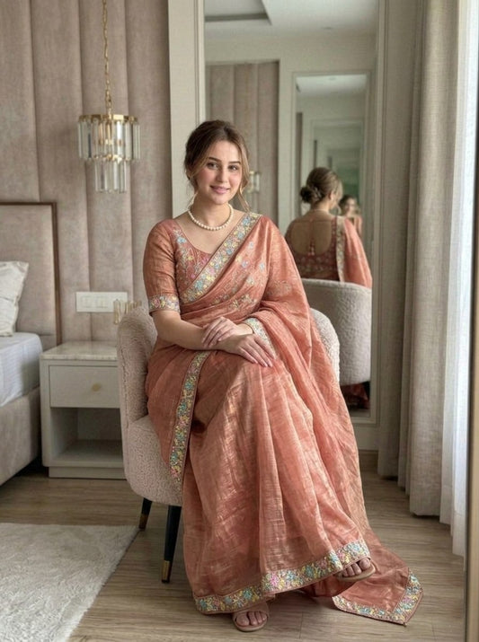 Party Wear Fendy Chiffon Saree