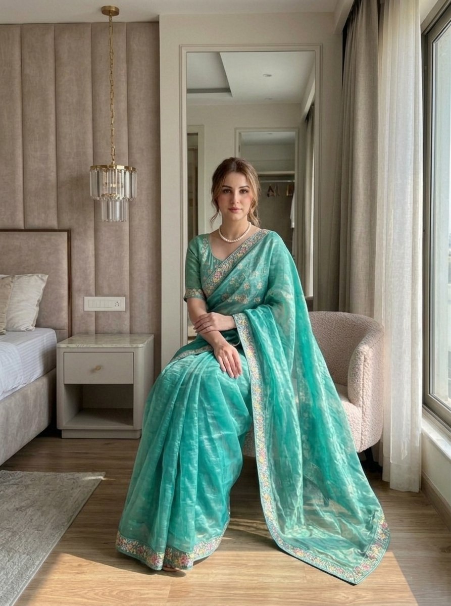 Party Wear Fendy Chiffon Saree