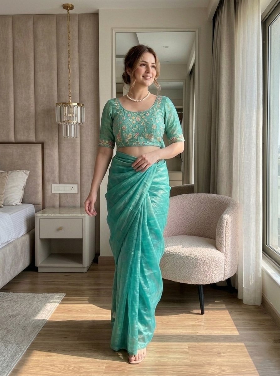Party Wear Fendy Chiffon Saree
