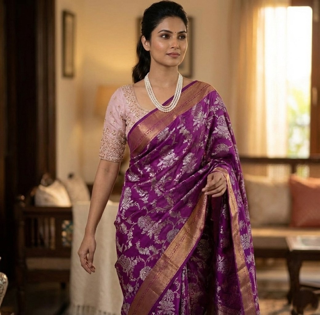 Party & Wedding Wear Soft  Banarasi silk Saree