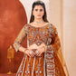 Butterfly Net Sequins and Codding Embroidery Work Choli