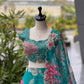 Pure Organza digital printed lehnga