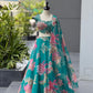 Pure Organza digital printed lehnga