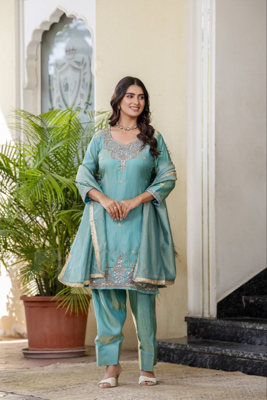 Presenting New Ready Made Kurti Pant Dupatta Collection