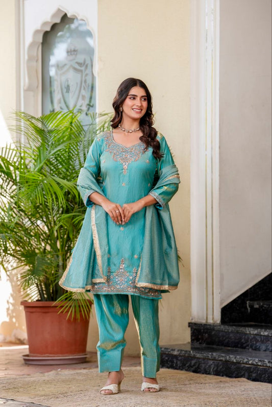 Presenting New Ready Made Kurti Pant Dupatta Collection